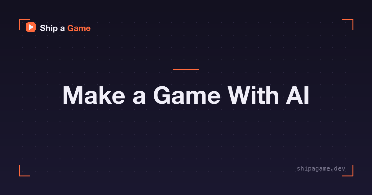 How to make a game with AI and actually ship it