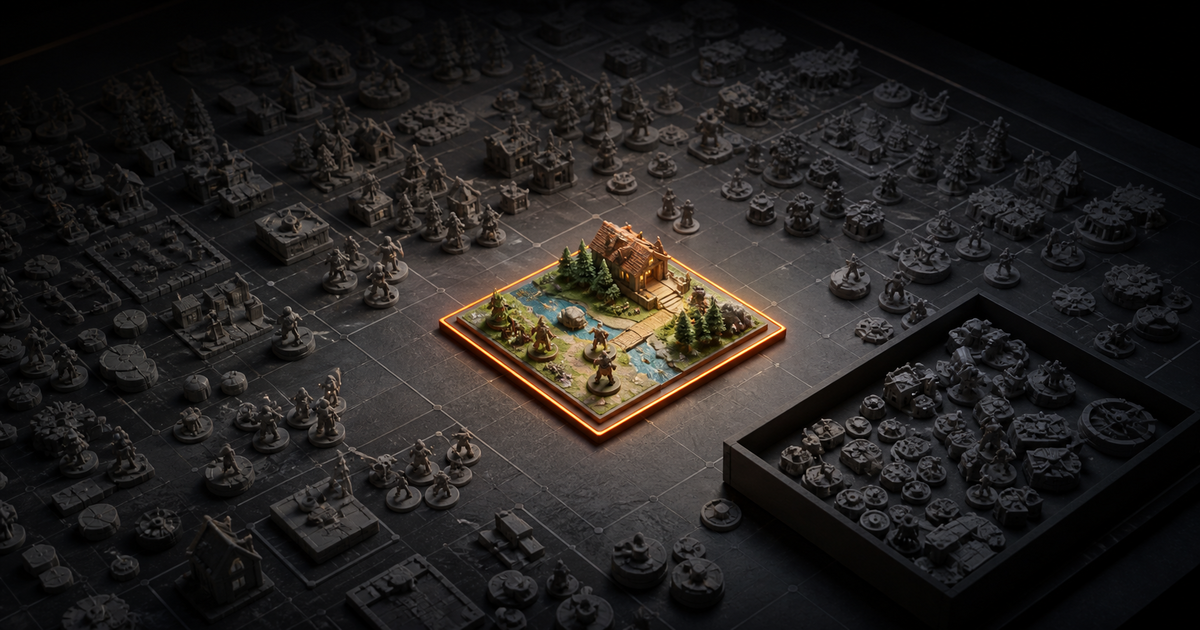 A large game plan reduced to one playable loop and a firm orange cut list