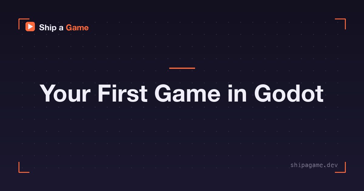 How to make your first game in Godot